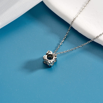 Collar En Dije De Geométrico Con Circonitas Estilo Elegante