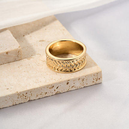Juego De Anillos Negro Y Dorado Con Estilo Moderno De Aleación Chapado En Oro 14K