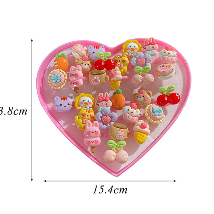 Anillos Infantiles De Princesa Con Piedras De Resina Y Múltiples Estilos