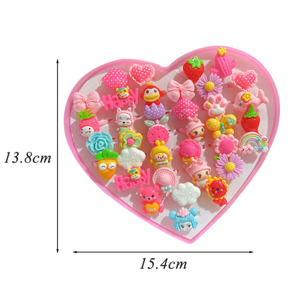 Anillos Infantiles De Princesa Con Piedras De Resina Y Múltiples Estilos