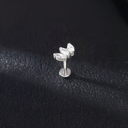 Piercing Labial De Acero Inoxidable Diseño De Corona Estilo INS