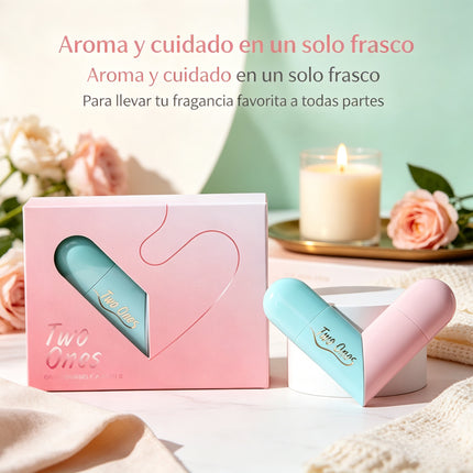 Atomizador de Perfume Portátil 5ml x2, Frasco Recargable Doble para Viaje