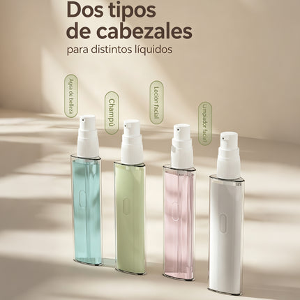 Botellas De Viaje 4 En 1, Recargables Y Antifugas