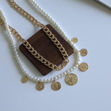 Cadena Multicapa De Cintura Para El Cuerpo De Aleación De Perlas De Imitación Con Imágenes