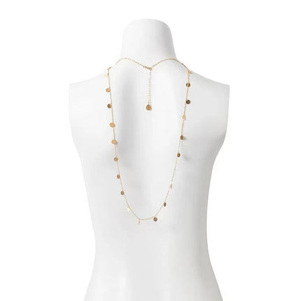 Cadena De La Espalda Collar Casual Con Lentejuelas De Aleación De Moda Para Mujer