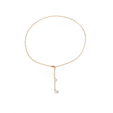 Cadena Elegante Para El Cuerpo De La Espalda En Forma De Y Sencillo Con Perlas De Imitación
