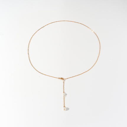 Cadena Elegante Para El Cuerpo De La Espalda En Forma De Y Sencillo Con Perlas De Imitación