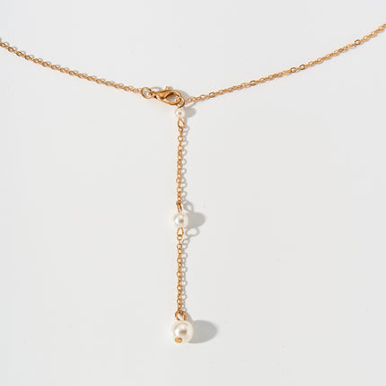 Cadena Elegante Para El Cuerpo De La Espalda En Forma De Y Sencillo Con Perlas De Imitación
