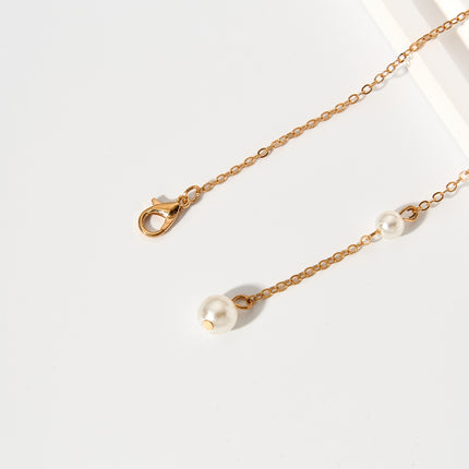Cadena Elegante Para El Cuerpo De La Espalda En Forma De Y Sencillo Con Perlas De Imitación