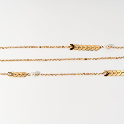 Cadena Larga Para El Cuerpo Con Borla Collar Sencillo Con Perlas Elegante De Cobre Para Mujer