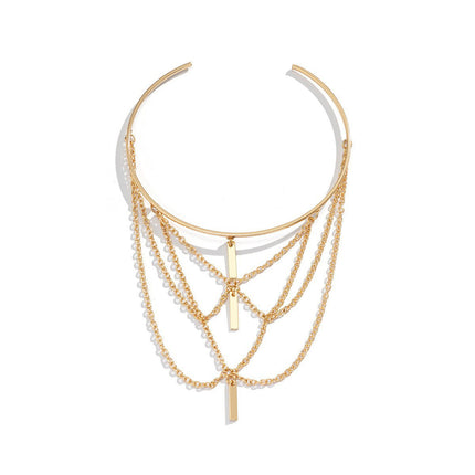 Brazalete Abierto De Cadena Metálica Ajustable Estilo Punk De Moda Para Mujer