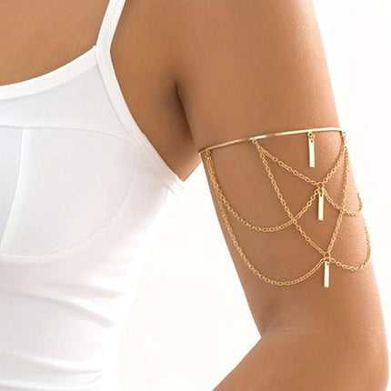 Brazalete Abierto De Cadena Metálica Ajustable Estilo Punk De Moda Para Mujer