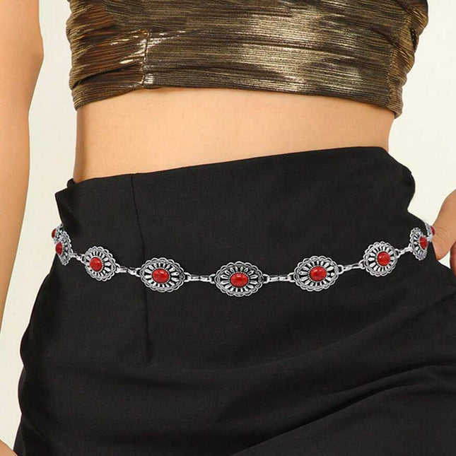 Cadena Metálica Retro De Cintura Fina De Moda Europea Y Americana Exagerada Para Mujer