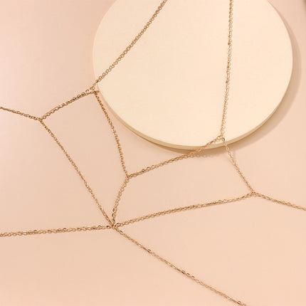 Cadena Sencillo Para El Cuerpo Cruzada Sexy De Aleación En Forma De Y Para Mujer