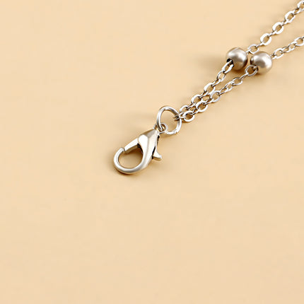 Cadena Elegante Para El Cuerpo De Doble Capa Con Bolas Y Banda Elástica Para Mujer