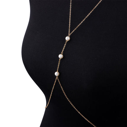 Cadena Elegante De Perlas Para El Cuerpo Sexy De Moda Sencilla Para Mujer