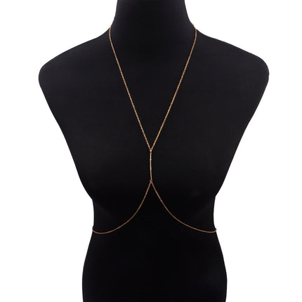 Cadena Sencilla Para El Cuerpo Con Bolas Pequeñas Para Mujer De Moda Casual Metálica