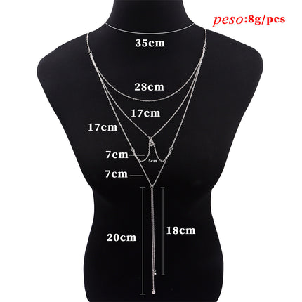 Cadena Para El Cuerpo Accesorios De Ropa De Verano Con Diamante Para Mujer