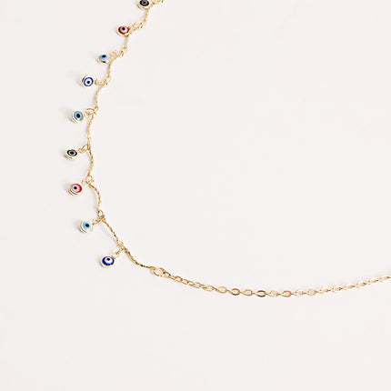 Cadena Sencilla De La Cintura De Ojo De Diablo Casual Metálica Para Mujer
