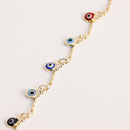 Cadena Sencilla De La Cintura De Ojo De Diablo Casual Metálica Para Mujer