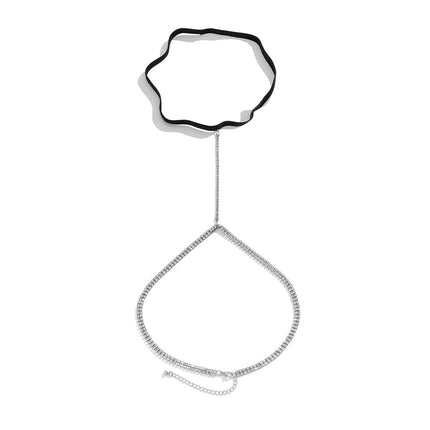 Cadena De Pierna Para El Cuerpo Sexy Con Banda Elástica Con Diamantes De Moda
