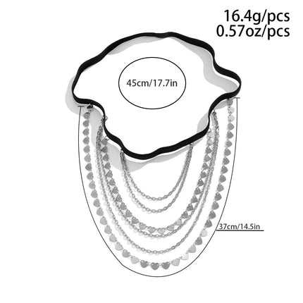 Cadena Multicapa De Pierna Para El Cuerpo Sexy Con  Corazones Para Mujer