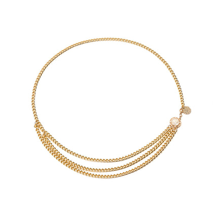 Cadena De Cintura Para El Cuerpo De Estilo De Cabeza De Reina Retro De Aleación Para Mujer