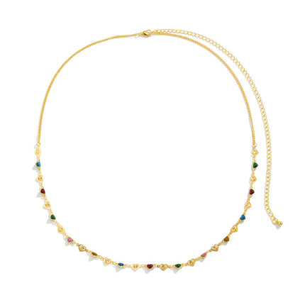Cadena Metálica De Cintura Fina Con Estrella Geométrica De Moda Para Mujer
