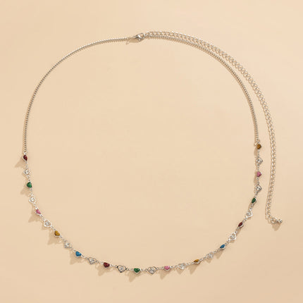 Cadena Metálica De Cintura Fina Con Estrella Geométrica De Moda Para Mujer