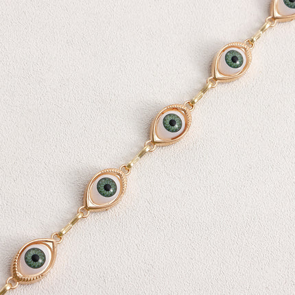 Cadena Metálica De Cintura Con Ojo Verde Exagerada De Moda Para Mujer Elegante