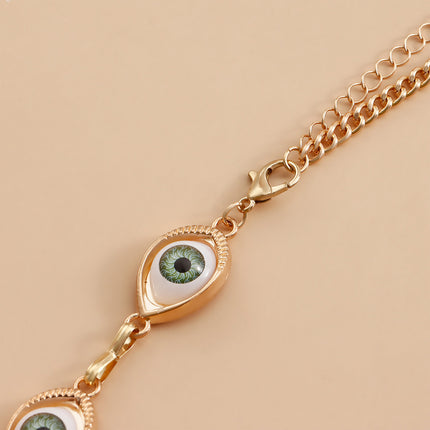 Cadena Metálica De Cintura Con Ojo Verde Exagerada De Moda Para Mujer Elegante