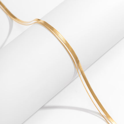 Cadena Metálica De Cintura Sencillo De Doble Capa Casual De Hueso De Serpiente De Moda