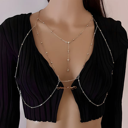 Cadena Del Cuerpo Casual De Playa Exagerada Estilo Sexy De Metal Para Mujer