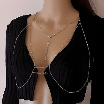 Cadena Del Cuerpo Casual De Playa Exagerada Estilo Sexy De Metal Para Mujer