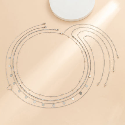 Cadena Metálica De Cintura De Borlas De Múltiples Capas Con Lentejuelas De Metal Para Mujer