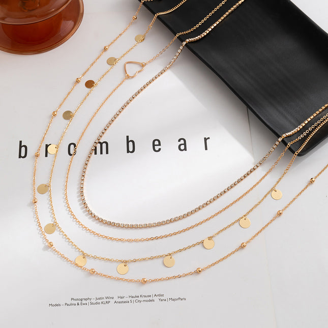 Cadena Metálica De Cintura De Borlas De Múltiples Capas Con Lentejuelas De Metal Para Mujer