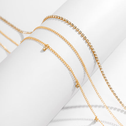 Cadena Metálica De Cintura De Borlas De Múltiples Capas Con Diamantes De Imitación Para Mujer