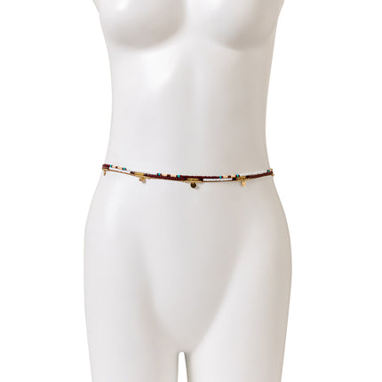 Cadena Multicapa De Cintura Con Cuentas De Arroz Sexy Estilo Centro Turístico Con Lentejuelas