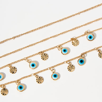 Cadena Para El Cuerpo Con Bolas Y Diamantes Del Ojo De Diablo De Moda Para Mujer