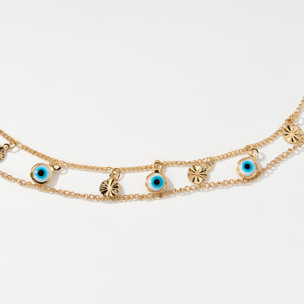 Cadena Para El Cuerpo Con Bolas Y Diamantes Del Ojo De Diablo De Moda Para Mujer