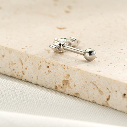 Piercing Con Zirconia Único Clavo De Hueso Del Oído De Cobre Minimalista