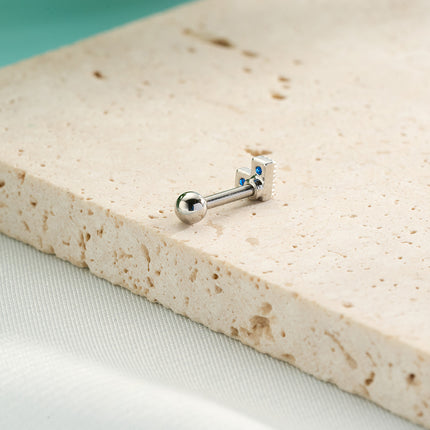 Piercing Con Zirconia En Forma De Cuadrado Clavo De Hueso Del Oído