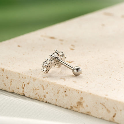 Piercing Estilo Minimalista Con Diseño De Estrella Y Diamantes De Cobre