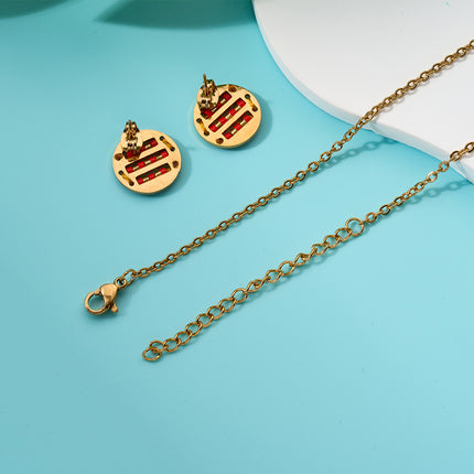 Collar Y Aretes Con Diseño De Abanico Y Detalles Calados Conjunto Bohemio