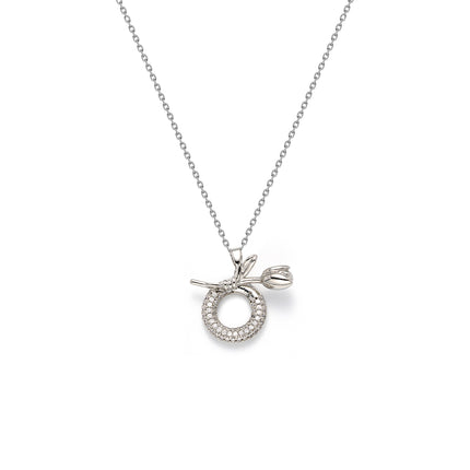 Collar Con Colgante En Forma De Guirnalda De Moda Casual De Acero Inoxidable