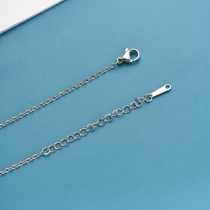 Collar Con Colgante En Forma De Guirnalda De Moda Casual De Acero Inoxidable