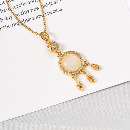Collar De Moda Con Borla De Acero Inoxidable INS Con Colgante De Atrapasueños
