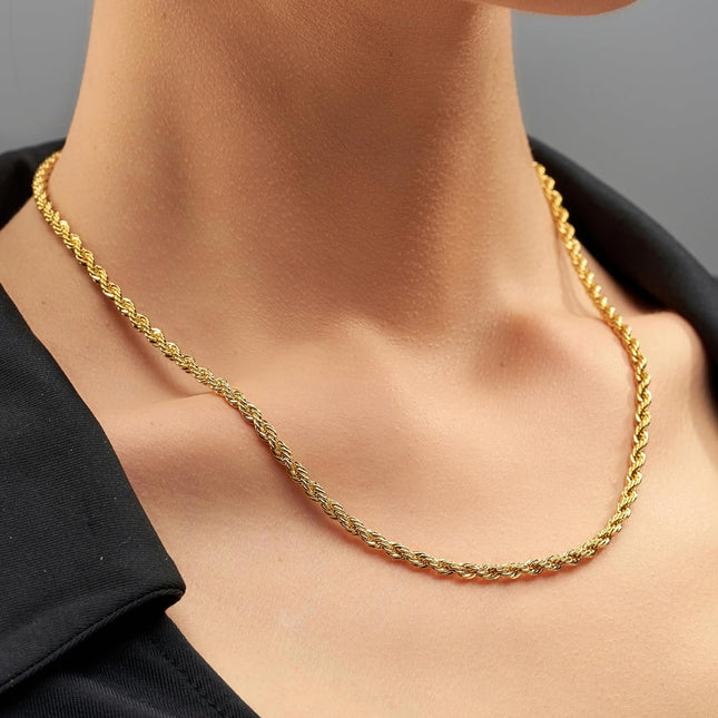 Collar Sencillo De Cadena Torcida Casual De Moda Personalizada De Cobre 14K