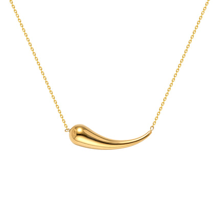 Collar De Moda Con Colgante Simple De Línea Minimalista Con Colgante En Forma De Ají