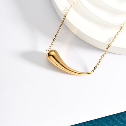 Collar De Moda Con Colgante Simple De Línea Minimalista Con Colgante En Forma De Ají